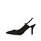 STACCATO/思加图2018年春季专柜同款黑色羊绒皮浅口女凉鞋9I210AH8