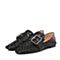 STACCATO/思加图2018年春季专柜同款黑色牛皮编织休闲鞋9D924AM8