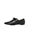 STACCATO/思加图2018年春季专柜同款黑色羊皮满帮系带女单鞋9D919AM8