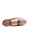 STACCATO/思加图2018春专柜同款粉色真丝布面平安虎头水钻乐福鞋9D621AM8
