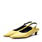 STACCATO/思加图2018年春季专柜同款黄色绵羊皮女皮凉鞋9N506AH8