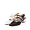STACCATO/思加图2018年春季专柜同款黑色布面女凉鞋9YD20AH8
