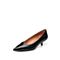思加图2018年春季专柜同款黑色羊皮浅口女单鞋9L202AQ8