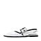 STACCATO/思加图2018年春季专柜同款白色漆皮胎牛皮女皮凉鞋9L704AH8