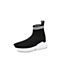 STACCATO/思加图2018年春季专柜同款黑色编织帮面女袜靴9H831AD8