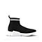 STACCATO/思加图2018年春季专柜同款黑色编织帮面女袜靴9H831AD8