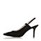 STACCATO/思加图2018年春季专柜同款黑色亮片布浅口女凉鞋9I222AH8