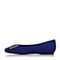 STACCATO/思加图2018年春专柜同款深蓝色羊皮金属饰扣女单鞋Q3301AQ8