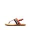 思加图2018年夏季专柜同款深红色民族风织带夹趾女凉鞋9N605BL8