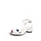 思加图2018年夏季专柜同款银色山羊皮革简约女皮凉鞋9O809BL8