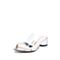 STACCATO/思加图2018年夏季专柜同款银色山羊皮革女凉拖鞋9O808BT8
