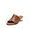 思加图2018年夏季专柜同款棕色绵羊皮革套趾女凉拖鞋9Q201BT8
