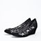 STACCATO/思加图2018年春季专柜同款黑色蕾丝网布浅口女单鞋ER989AQ8