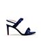 STACCATO/思加图2018年夏季专柜同款深蓝色羊绒皮革一字带女皮凉鞋9O924BL8