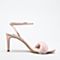 STACCATO/思加图2018年夏季专柜同款粉色毛绒布女皮凉鞋9O905BL8
