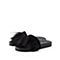 STACCATO/思加图2018年夏季专柜同款黑色布面羽毛装饰女凉拖鞋9P501BT8