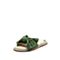 STACCATO/思加图2018年夏季专柜同款绿色羊绒皮革女凉拖鞋9N904BT8