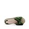 STACCATO/思加图2018年夏季专柜同款绿色羊绒皮革女凉拖鞋9N904BT8