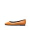 STACCATO/思加图2018年春季专柜同款棕色胎牛皮浅口平底鞋R1301AQ8