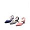 STACCATO/思加图2018年春季专柜同款粉色羊绒皮革女皮凉鞋9YD37AH8