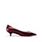 STACCATO/思加图18年秋季新款专柜同款红色猫跟牛皮革浅口女单鞋9L215CQ8
