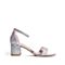 STACCATO/思加图2018夏款银色亮片布一字带罗马粗跟时尚女凉鞋9E823BL8