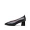 STACCATO/思加图2018秋专柜同款牛皮复古粗跟女单鞋R1401CQ8