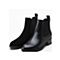 STACCATO/思加图2018冬专柜同款牛皮方跟女短靴R5201DD8