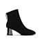 STACCATO/思加图2018年冬季专柜同款黑色羊绒皮革女皮靴R9201DZ8