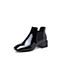 STACCATO/思加图2018冬专柜同款漆牛皮方跟女短靴N4301DD8