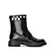 思加图2020冬季新款系带后拉链镂空个性光面牛皮革女中靴9VL07DZ0
