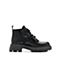 思加图2021秋季新款时尚系带侧拉链女靴休闲靴短靴女皮靴EBV09CD1