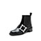 思加图2021冬季新款水钻套筒切尔西靴粗跟小短靴女皮靴EC302DD1