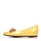 Tata/他她春季专柜同款黄色珠光羊皮内增高女单鞋2R806AQ6