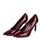 Tata/他她秋季专柜同款红色牛皮女单鞋3U304CQ6
