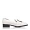 Tata/他她春季专柜同款白色牛皮女皮鞋FG203AQ7