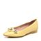 Tata/他她专柜同款黄色羊皮女单鞋FL906AQ7
