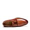 Tata/他她2017年春季专柜同款棕色打蜡小牛皮男皮鞋