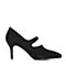 Tata/他她秋专柜同款黑色羊皮水钻玛丽珍鞋高跟女鞋T3339CQ7