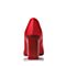 Tata/他她红色布面闪亮水钻方扣粗高跟婚鞋浅口女方头鞋FB8QAAQ8