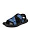Tata/他她夏专柜同款蓝色布面休闲沙滩鞋平底男凉鞋S2509BL8