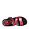 Tata/他她夏专柜同款红色PU水钻方跟罗马鞋休闲女凉鞋S2211BL8