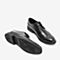 Tata/他她2018秋黑色牛皮革英伦雕花布洛克鞋绑带男单鞋S3C26CM8