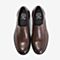 Tata/他她2018秋棕色牛皮革商务简约套脚方跟男单鞋S3C08CM8