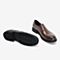 Tata/他她2018秋棕色牛皮革商务简约套脚方跟男单鞋S3C08CM8