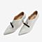 Tata/他她2018秋专柜同款白色水钻尖头细高跟奶奶鞋女单鞋FGG21CM8