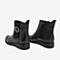 Tata/他她2018冬专柜同款黑色牛皮革通勤皮带扣女短靴FOJ40DD8