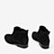 Tata/他她2018冬专柜同款黑色磨砂牛皮革套筒方跟女短靴FHF46DD8
