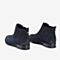 Tata/他她2018冬专柜同款深兰磨砂牛皮革套筒方跟女短靴FHF46DD8