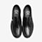 Tata/他她2018冬专柜同款黑色牛皮革简约套脚平底男休闲鞋AGM02DM8